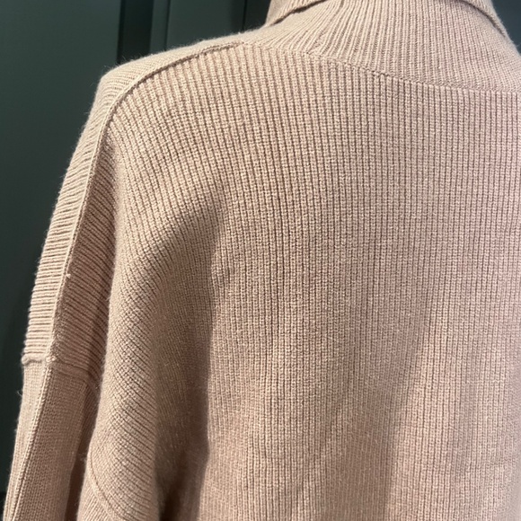 Free People Softly Structured Oversized Tunic Dusty Mauve Sz L Winter Cozy Soft - Picture 14 of 14